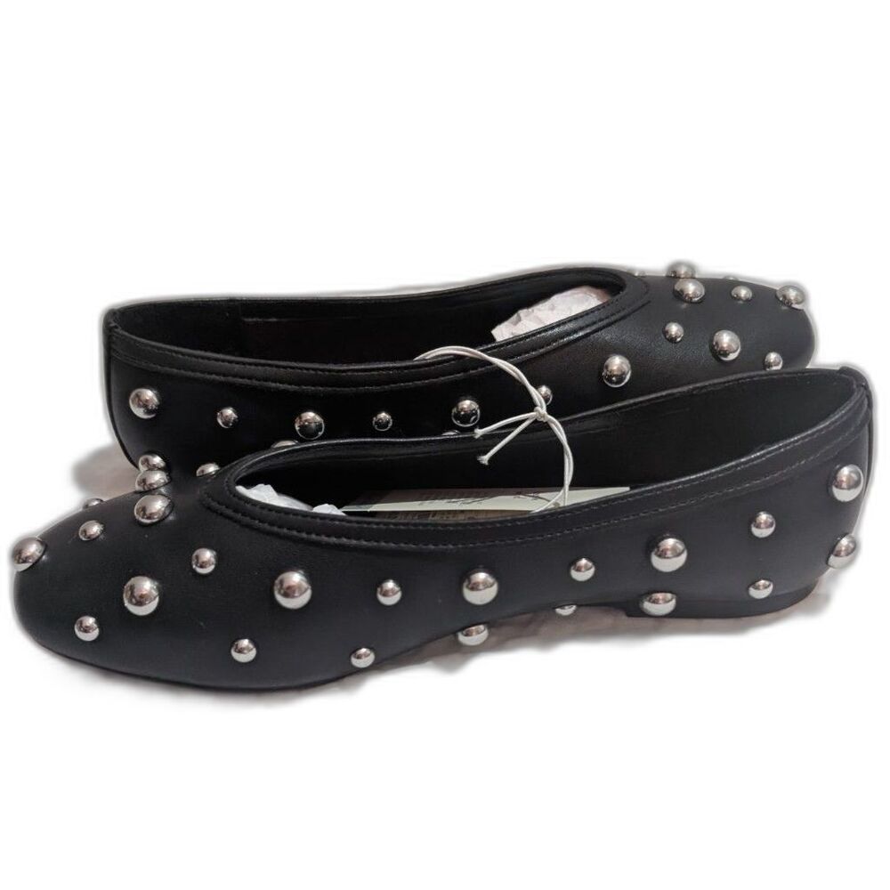 Women's Sammie Studded Ballet Flats -A New Day-Black Size 9 - Picture 7 of 7